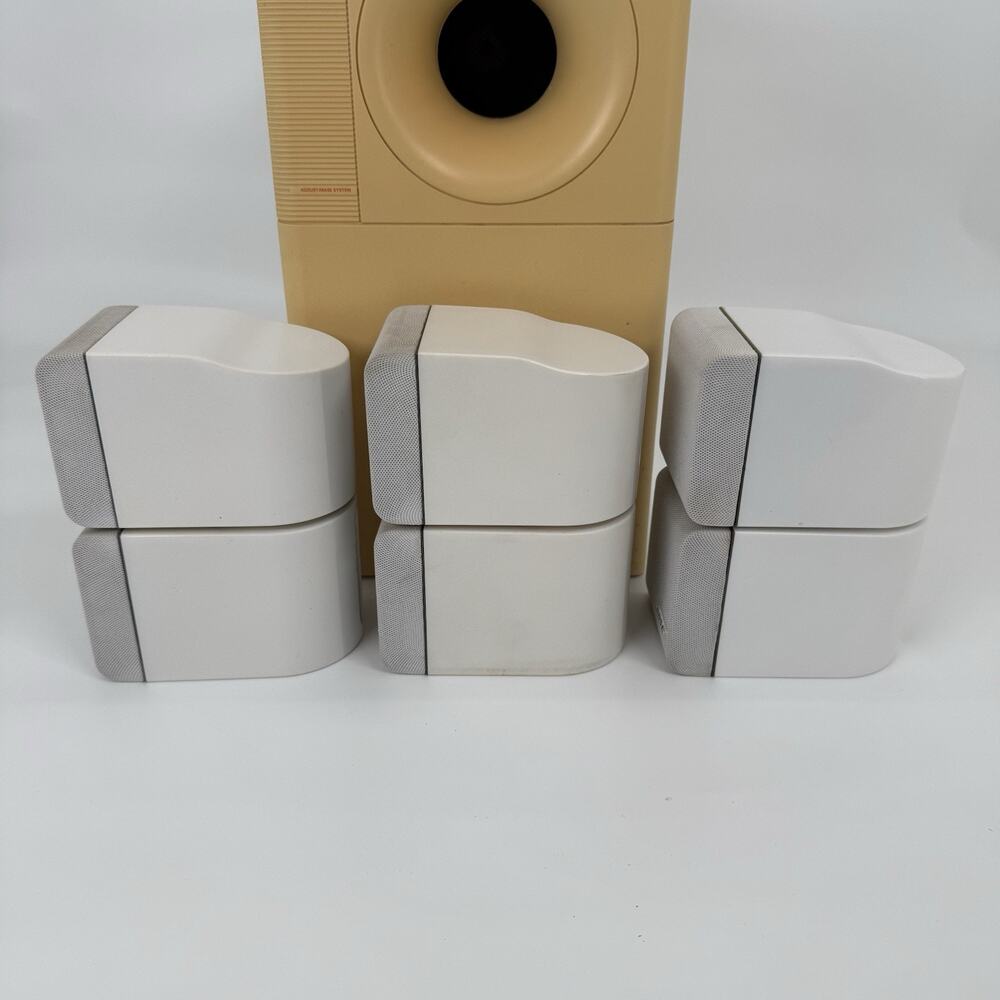 Bose Acoustimass 7 Speaker System With 3 Double Cube Speakers Tested Working - Picture 4 of 11